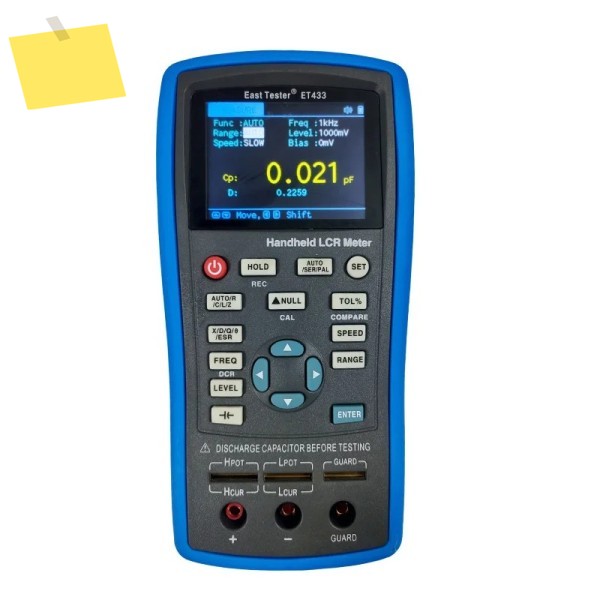 East Tester ET433 휴대용 LCR 미터 디지털 브리지 커패시턴스 인덕턴스 저항 테스트 도구 디스플레이 화면 제품 이미지