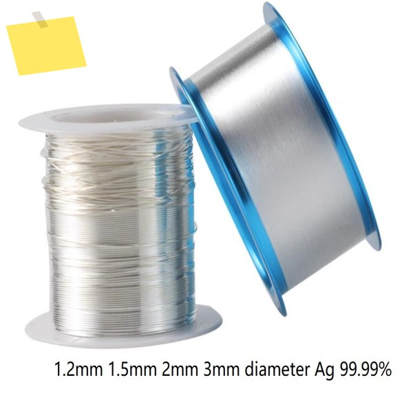 1.2mm 직경 Ag 99.99% 고순도 실버 와이어 라인 argentum 음극-양극 전압 제품 이미지