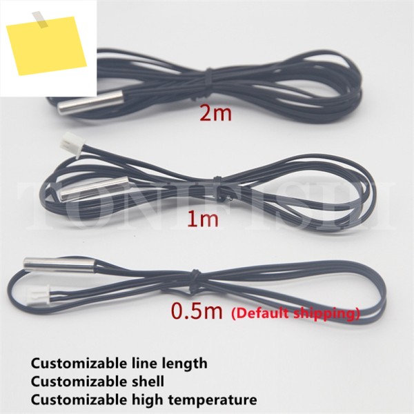 100pcs DL-N10K3950-5x25 온도 센서 NTC 헤드 방수 프로브 고온 및 저온 서미스터 제품 이미지