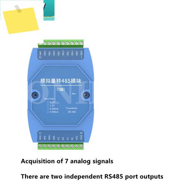 7-8 웨이 아날로그 획득 모듈, 넓은 전압, 고정밀 AD, 20mA 5V ~ RS485 Modbus 제품 이미지
