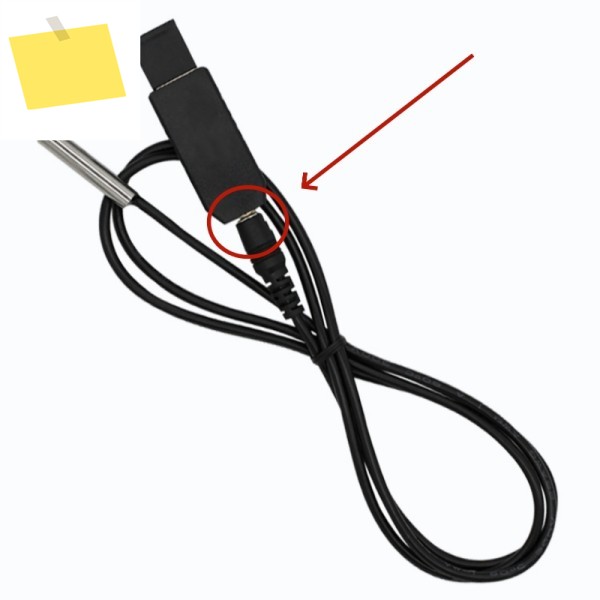 10pcs 3m 방수 외부 디지털 USB 온도 송신기 DS18B20 곡선 수집 기록 센서 제품 이미지