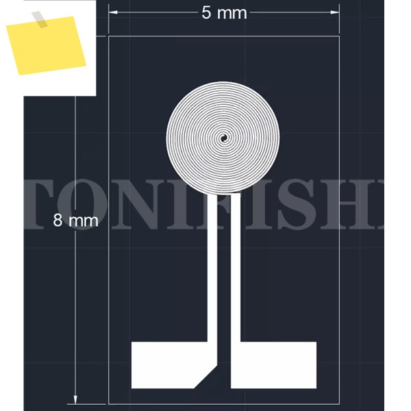10pcs 25μm 미크론 원형 인터디지털 전극 석영 유리 습도 가스 병원 센서 광전 감지 MEMS 제품 이미지