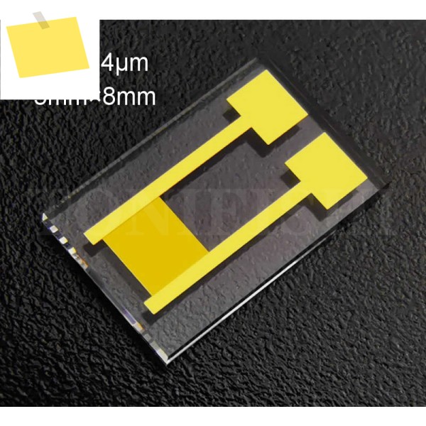5pcs 4μm 투명 인터디지털 전극 석영 유리 캐패시터 커패시터 어레이 MEMS 가스 바이오 센서 광전 감지 제품 이미지