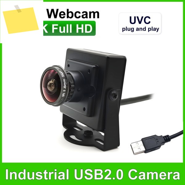 160120도 광각 HD 4K 8MP 미니 USB 웹캠 30fps 고속 2K 카메라, 1.8mm2.8mm 렌즈 UVC 플러그 앤 플레이 제품 이미지