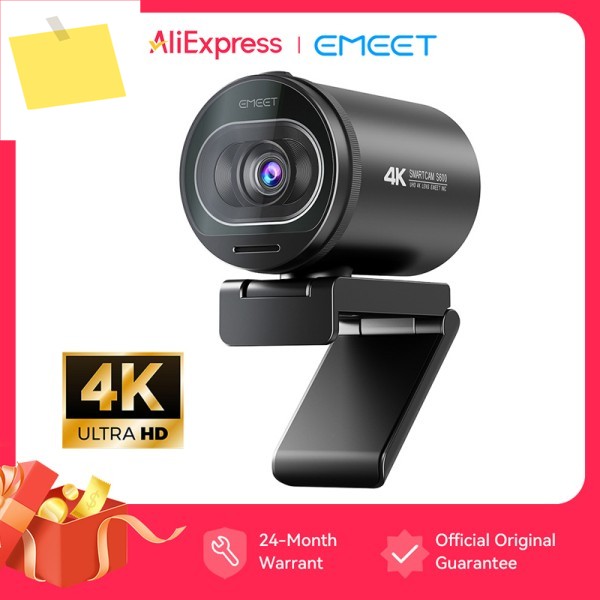 웹캠 4K 스트리밍 카메라 1080P 60FPS USB EMEET S600 TiktokYouTube용 마이크가 있는 자동 초점 라이브 제품 이미지