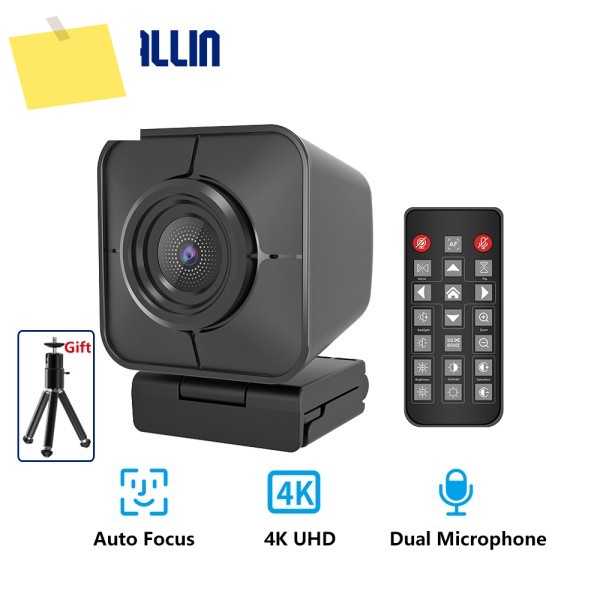 TOALLIN 4K 12MP 스트리밍 웹캠, 듀얼 마이크가 포함된 USB PC 카메라, PDAF 자동 초점 웹 회의온라인 수업용 제품 이미지