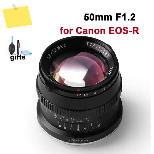 TTArtisan 50mm F1.2 표준 단초점 렌즈 APS-C MF 인물 사진 캐논 EOS-R RP RF 마운트 카메라용 R5 R6 R7 R10 제품 이미지