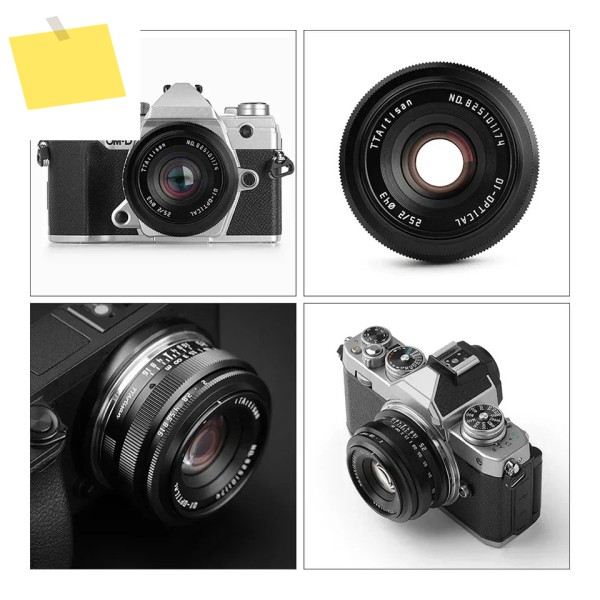 TTArtisan 25mm F2.0 APS-C MF 인물 사진 카메라 렌즈 소니 A6000 A7RIII A7S 후지 X-A1 니콘 Z6 ZFC M43 마운트용 제품 이미지