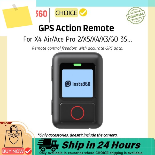 인스타360 X5 GPS 액션 리모컨 블루투스 5.0 방수 5m 스마트 컨트롤 오버레이 데이터 에이스 프로 X3 X2 X4 에어 액세서리 제품 이미지