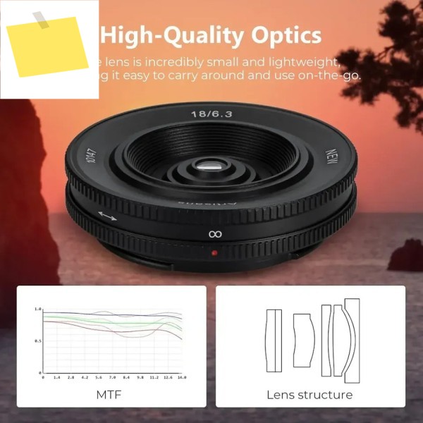 7artisans 18mm F6.3 Mark II UFO 렌즈 APS-C 수동 후지 X 소니 E 니콘 Z M43 마운트 카메라 미러리스 제품 이미지