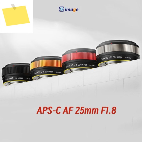 SGimage AF 25mm F1.8 APS-C 카메라 렌즈 표준 고정 초점 소니 E 후지 XF마운트 제품 이미지