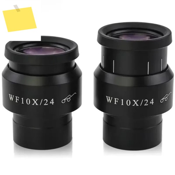 WF10X VOF 24mm 디옵터 조정 가능한 접안 렌즈 쌍 30mm 장착 크기 스테레오 현미경 용 높은 아이 포인트 FMC 광학 제품 이미지