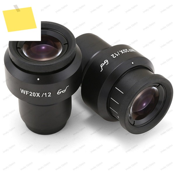 하이 아이 포인트 조정 가능한 계획 WF20X12mm 접안 렌즈 스테레오 현미경 20x30mm 인터페이스 대형 시야 광학 제품 이미지