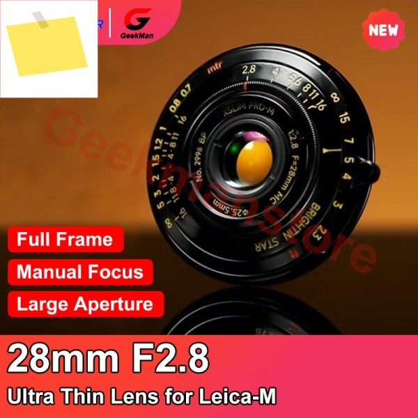 Brightin Star 28mm F2.8 라이카-M 마운트용 풀 프레임 수동 초점 렌즈대형 조리개 고정 인물 사진 카메라 제품 이미지