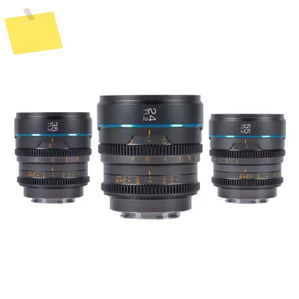 SIRUI Night Walker 16mm 24mm 35mm T1.2 시네 렌즈 APS-C 대형 Sony E Fuji X Canon RF M43 제품 이미지