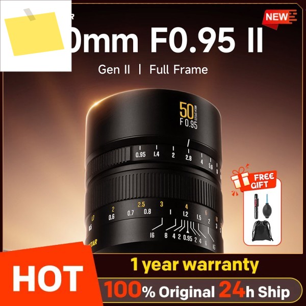 브라이트인 스타 50mm f0.95 II 풀프레임 수동 초점 렌즈 소니 E, 니콘 Z, 캐논 RF, L 마운트용 제품 이미지