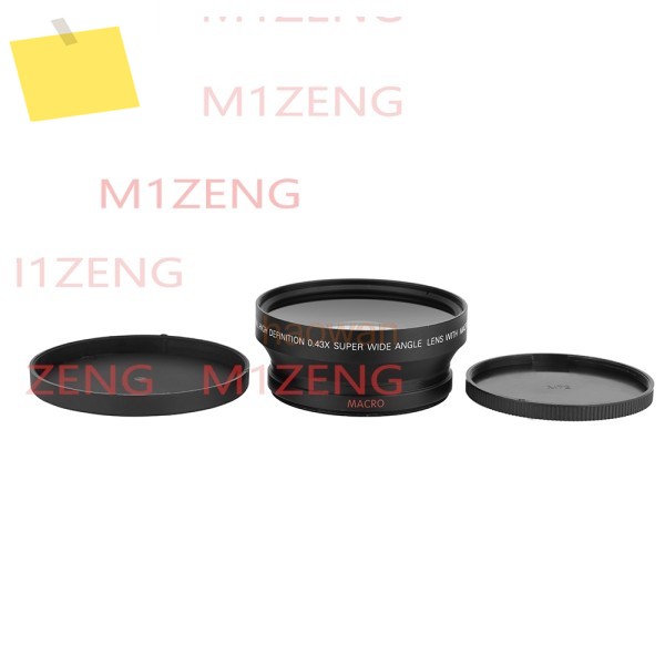 72mm canon pentax sony HDR-FX1 fuji 카메라 용 0.43X 광각 매크로 변환 렌즈 제품 이미지