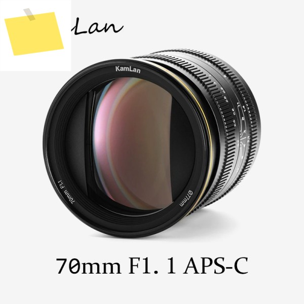 Kamlan 70mm f1.1 APS-C 대형 조리개 수동 초점 렌즈 캐논 EOS-M 소니 E 후지 X M43 마운트 미러리스 카메라용 제품 이미지