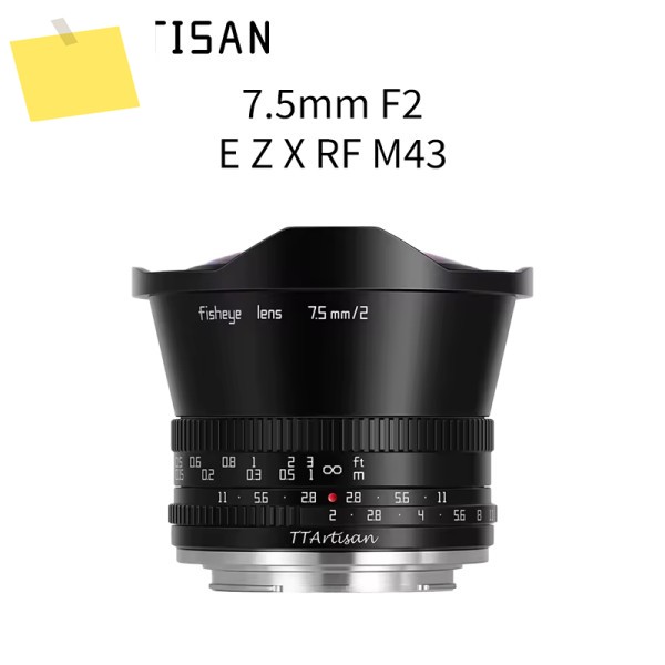 TTArtisan 7.5mm F2 APS-C 광각 어안렌즈 소니 E, 후지 X, 캐논 M, 니콘 Z, 라이카 L, 파나소닉, 올림푸스 M43 카메라용 제품 이미지