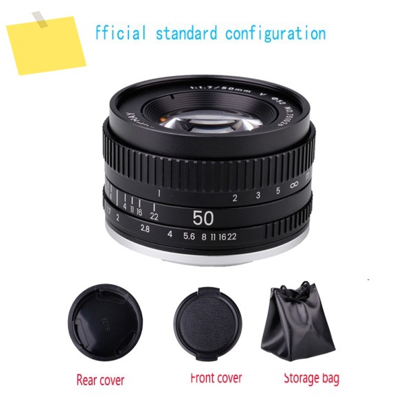 신품 50mm F1.7 대구경 표준 프라임 인물 사진 수동 초점 렌즈 캐논 EOS EF M42 니콘 PK SLR 카메라용 제품 이미지