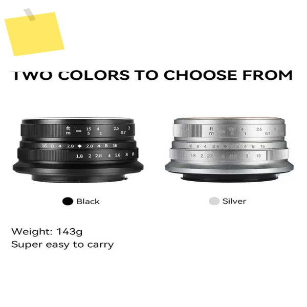 7artisans 25mm F1.8 APS-C 프레임 대구경 광각 단렌즈 소니 E Zev-10 X Z M43 마운트 카메라용 제품 이미지