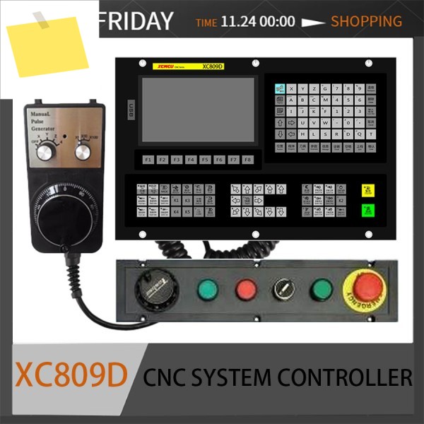 XC809D 3456 축 USB CNC 오프라인 컨트롤러 24V 지원 패널 판넬 판네루 핸드휠이 있는 FANUC G 코드 시스템 제품 이미지