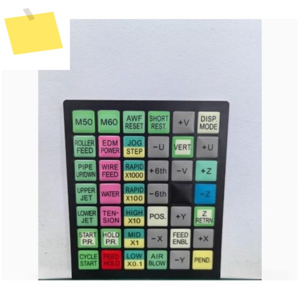 EDM A98L-0001-0992번 # E F16 멤브레인 제어판 시트 Fanuc DWC-iA,iB,iC CNC 와이어 컷 기계용 키보드 패널 제품 이미지