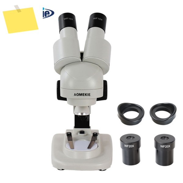 AOMEKIE 쌍안 HD 비전 상단 LED 조명, PCB 납땜 전화 수리 도구, 교육 선물, 20X, 스테레오 현미경 제품 이미지