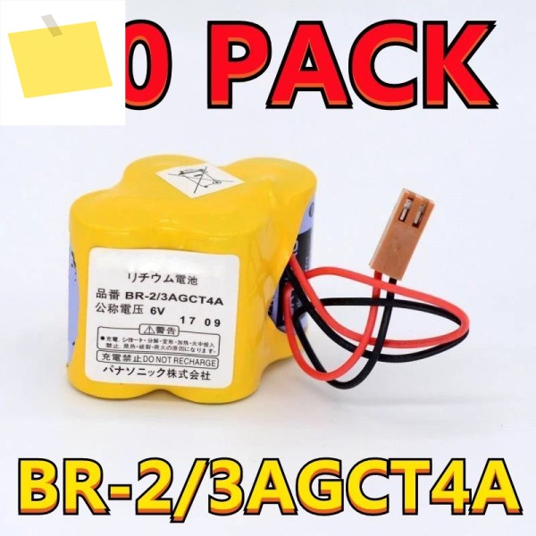 20 팩 FANAC 브라운 벨트 후크 후쿠플러그가 포함된 기존 새 BR-23AGCT4A 6V 4400mAh PLC 배터리 제품 이미지