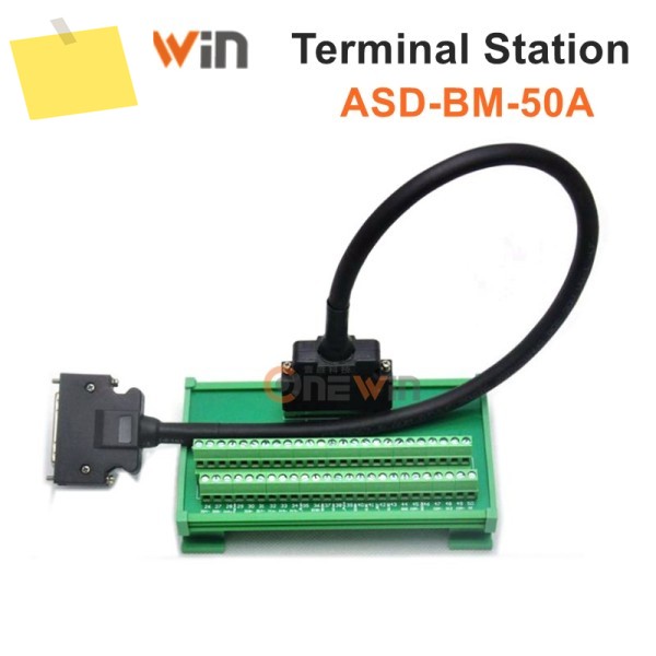 ASDA-A2 서보 모터 드라이버 CN1 터미널 스테이션 50핀 ASD-BM-50A1m 케이블 포함 Yaskawa Siemens Mitsubishi Panasonic Fanuc 제품 이미지