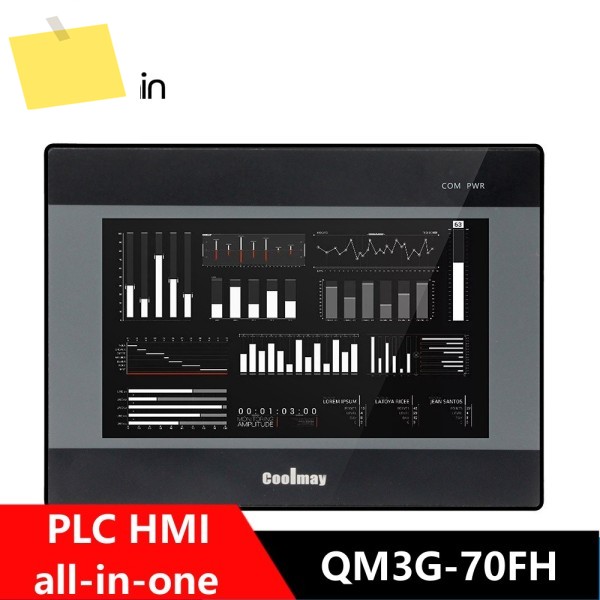 Coolmay HMI PLC 터치 스크린 QM3G-70FH 디지털 프로그래밍 가능 로직 컨트롤러, 올인원 기계, 7 인치 제품 이미지