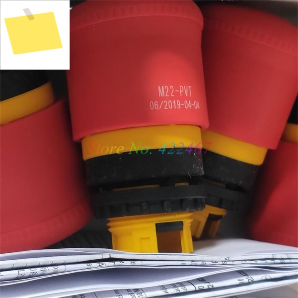 1PC 신품 M22-PVT 263467 램프 없이 로터리 리셋 비상 정지 스위치 버튼 헤드 제품 이미지