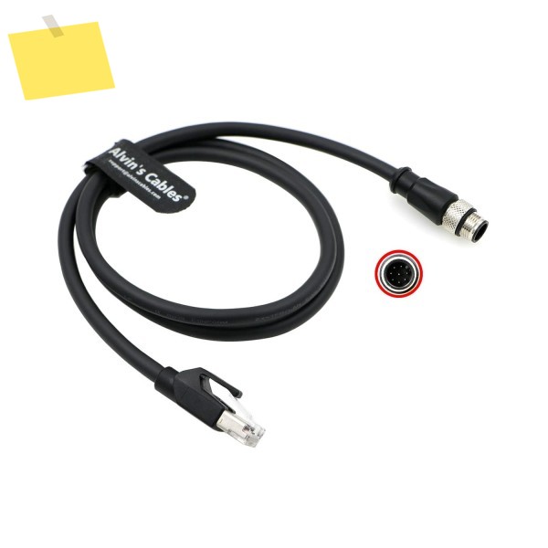 알빈 케이블 M12 이더넷 A-코드 8핀 RJ45 차폐 CAT6 코그넥스 인사이트 시리즈, 자동화용 제품 이미지