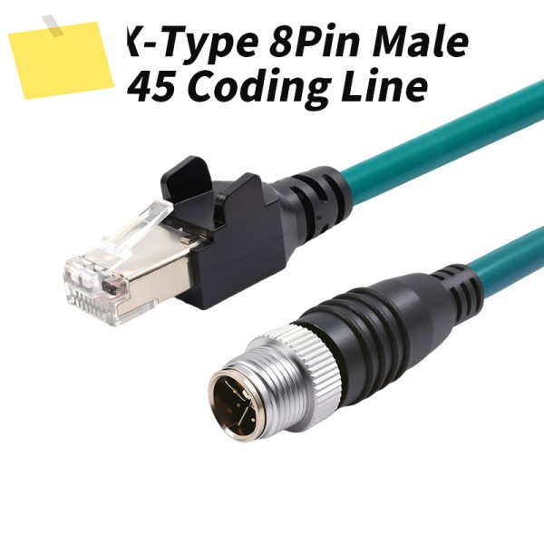 Sick Cognex M12 X형 8핀 남성-여성 RJ45 코딩 라인 ccb-84901-2001-05 산업용 이더넷 케이블 와이어 호환 제품 이미지