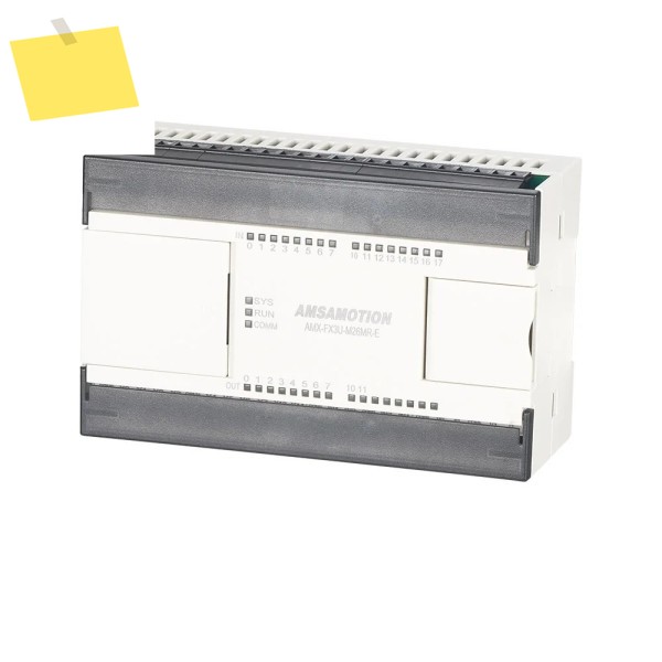Amsamotion 업그레이드 AMX-FX3U-M26MR 이더넷 PLC 미쓰비시 컨트롤러 릴레이 호환 4AI2AO 16I10O MODBUS clp 26MR-E 제품 이미지