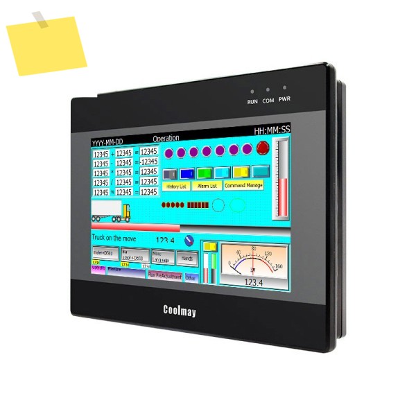 쿨메이 7인치 HMIPLC 올인원 rs232 rs485 DC24V 트랜지스터 출력 자동화 컨트롤러 EX3U-8070H-44MT 제품 이미지