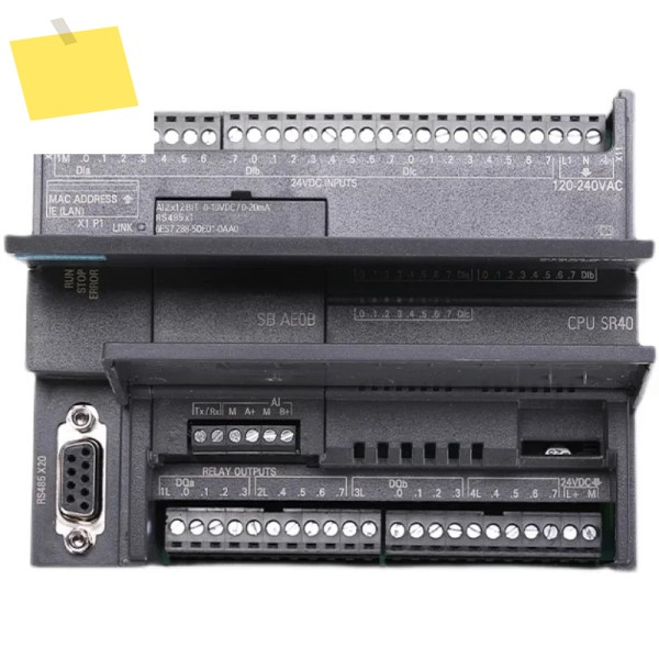 CPUSR402060 PLC는 SMART CPU SR40, 프로그래머블 로직 컨트롤러 릴레이를 대체하며, MAP 및 PTO를 지원합니다. 제품 이미지