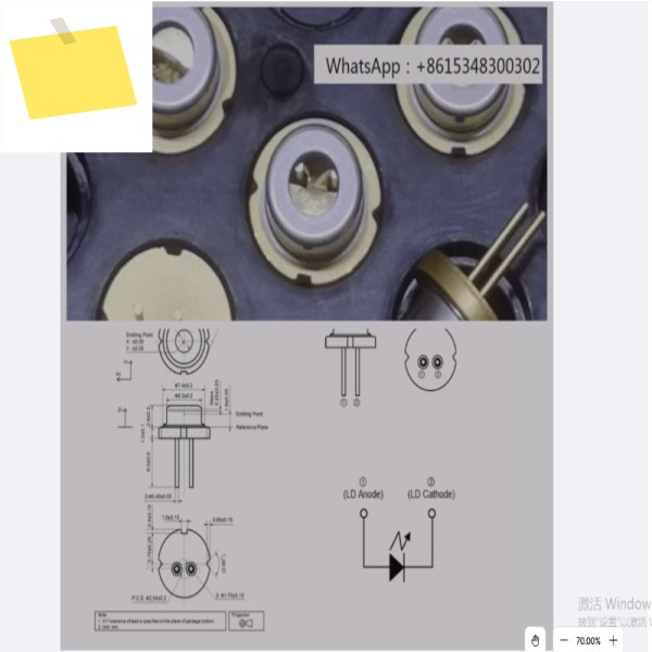 1PCS TO5-CAN 패키지 9mm 375nm 500mW UV 다이오드 LD KLC310FL01KW 제품 이미지