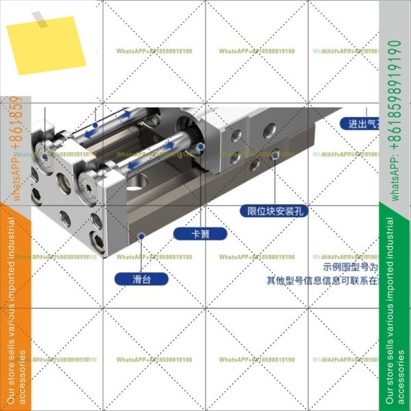 MXS6812162025-1020304075100150ABS SMC 슬라이드 실린더 제품 이미지