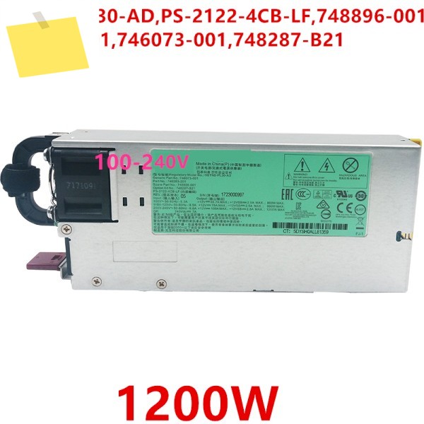신품 PSU DL580 G8 G9 1200W 전원 공급 장치 HSTNS-PL30-AD PS-2122-4CB-LF 748896-001 제품 이미지
