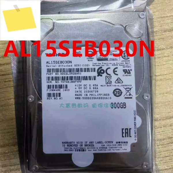AL15SEB030N용 내부 하드 디스크용 도시바 300GB SAS 2.5인치 128MB 15K용 새 HDD 제품 이미지