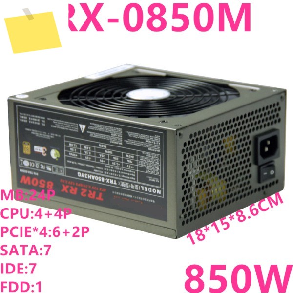 ThermaltakeTt TR2 RX 850W 전원 공급 장치 TRX-0850M 650AH3YG 용 새 원본 PSU 제품 이미지