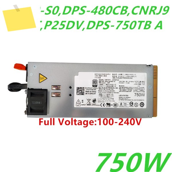 신품 PSU T710 R810 750W 전원 공급 장치 D750P-S0 CNRJ9 FN1VT P25DV DPS-750TB-1 A 제품 이미지