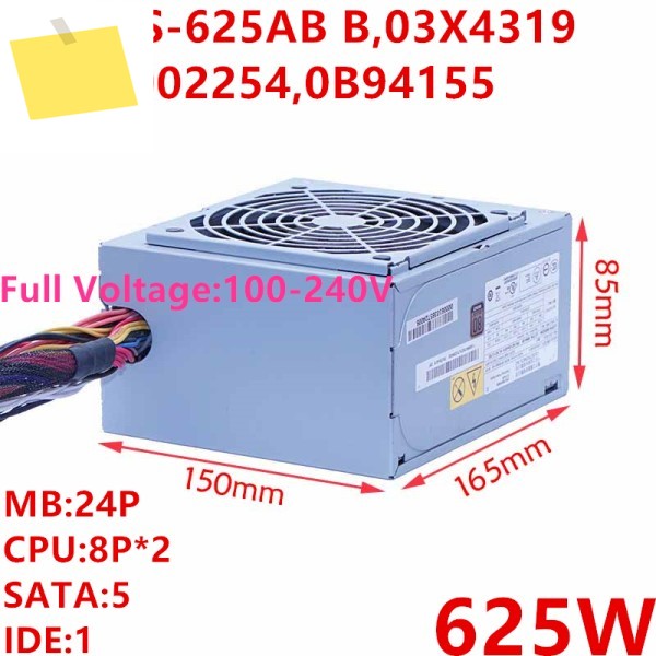 델타 80plus 브론즈 씽크서버 TD330 625W 전원 공급 장치 DPS-625AB B A용 새 PSU 제품 이미지