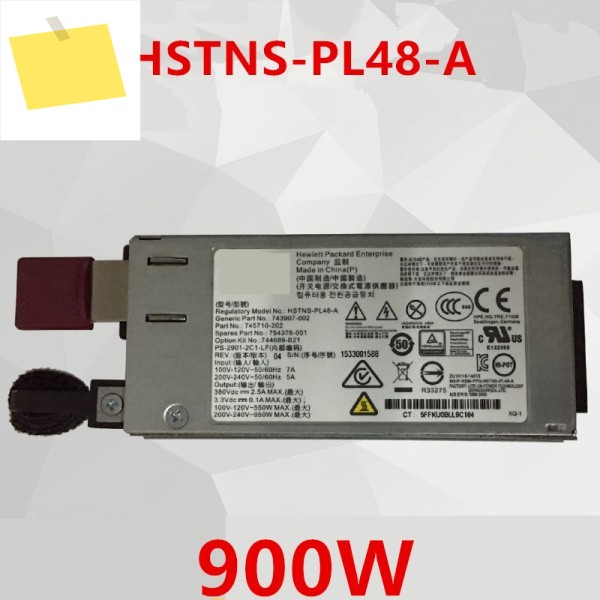 신품 PSU DL180 G9 900W 전원 공급 장치 HSTNS-PL48-A 743907-002 744689-B21 제품 이미지