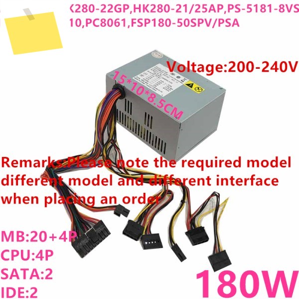 Lenovo 180W 전원 공급 장치 API6PC06 HK280-22GP PS-5181-8VS FSP180-50SPV 용 새 PSU 제품 이미지