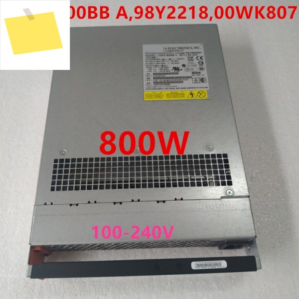 IBM V5000 전원 공급 장치 TDPS-800BB A 98Y2218 00WK807용 거의 새 원본 PSU 제품 이미지