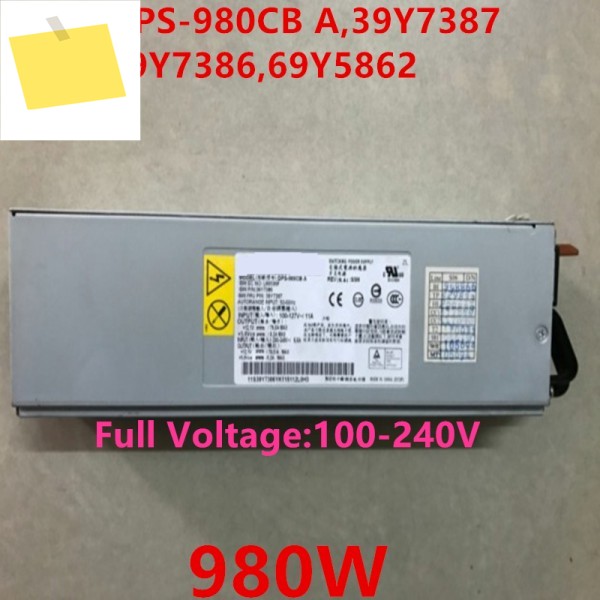 IBM X3400 M3M2 980W 전원 공급 장치, 거의 신품 PSU, DPS-980CB A 39Y7387 제품 이미지