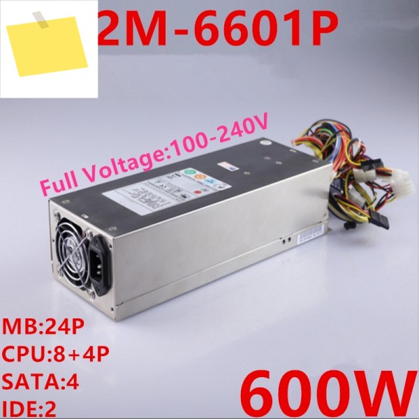Emacs 2U 용 PSU, 전원 공급 장치 P2M-6601P, 600W, 새제품 제품 이미지