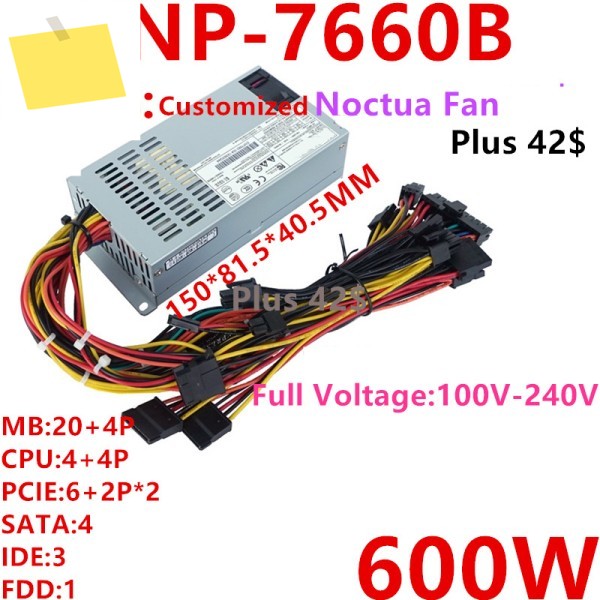 신품 PSU 엔헨스 플렉스 NAS 소형 1U LOLI M41 A4M T34 35 K39 600W ENP-7660B ENP 제품 이미지